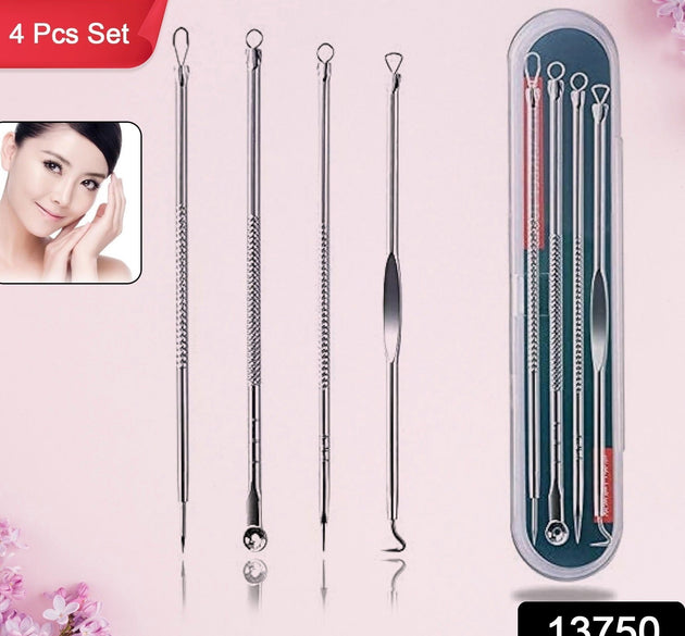 Blackhead Remover, 4-in-1 Stainless Steel Pimple Extractor Tool (1 Pc)