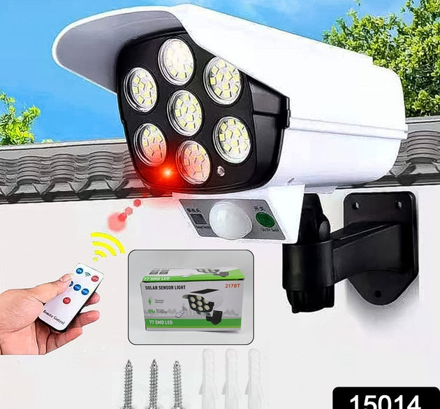 Solar Light Outdoor Motion Sensor Security Camera Shaped Dummy Wall Lamp (1 Pc)