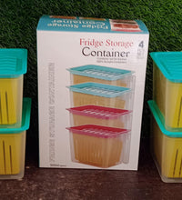 Durable plastic fridge storage containers with easy-grip handles