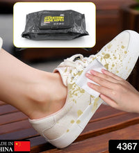 Pack of shoe cleaning wipes, travel-friendly with easy access