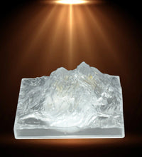 Flameless LED night light with unique iceberg design