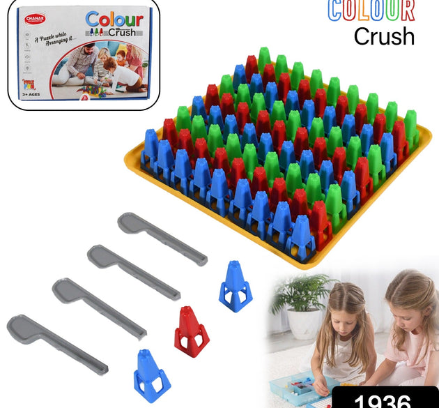 Plastic Color Crush Game Board, A Puzzle Game, Challenge's Educational Board Game's, Game for Kids & Adults, Birthday Gift (1 Set)