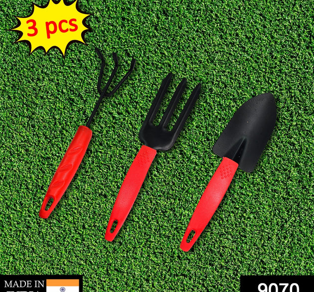 3pcs Small sized Hand Cultivator, Small Trowel, Garden Fork