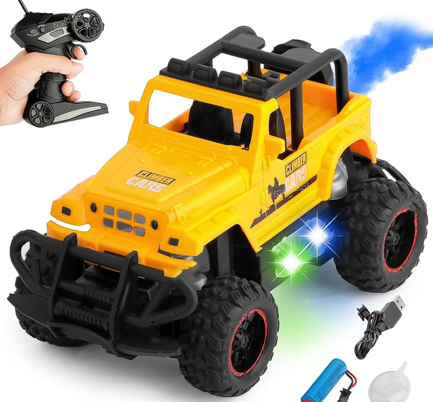 Mist Spray Race Car Toy Off Road Speed Car With Smoke (Water Sprayer Mist With Light) High Strength Climbing Power & Smoke Effect (Color May Vary), Kids