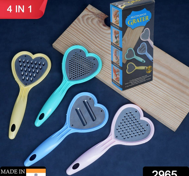 Heart grater set for kitchen use