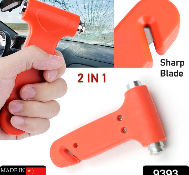 Car safety hammer for emergency, window breaker and seatbelt cutter