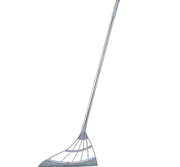 Eco-friendly broom with a built-in scraper