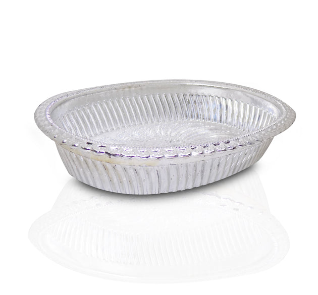 Royal design silver oval tray for serving and gifting.