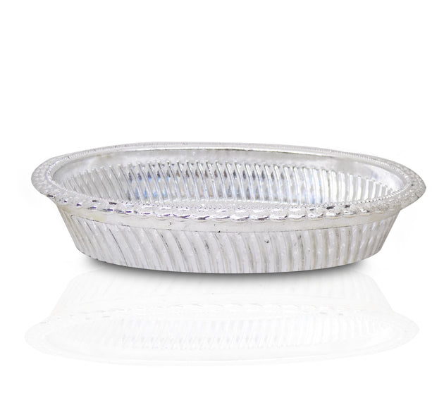 Royal design silver oval tray for serving and gifting.