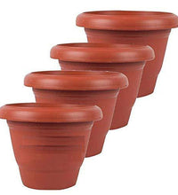 Heavy-duty brown garden pot for flowers and plants