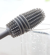 Handy brush for cleaning bottles and containers.