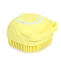 Silicone bath brush with shampoo dispenser, massage