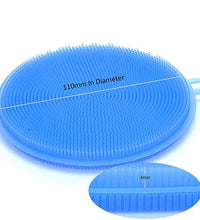 Silicone dish scrubber, mildew-free, with heat resistance and non-stick properties.