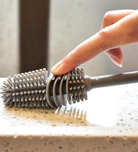 Brush for cleaning bottles and jars.