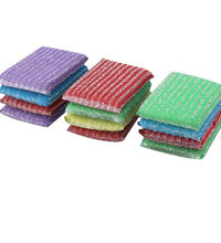 Scratch-proof scrubber pads for kitchen utensils, pack of 12, durable and gentle on surfaces.