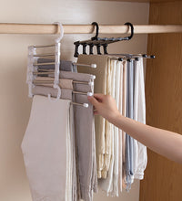 Adjustable trouser hanger with versatile design for closet organization