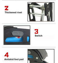 Compact foot air pump for vehicles