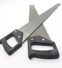 Hand saw with steel blades for cutting.