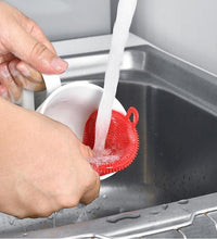 Mildew-resistant silicone scrubber sponge, non-stick and heat-resistant.