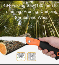 Multi-use folding saw for camping and shrubs.