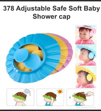 Safe baby shower cap with adjustable feature.