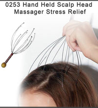 Stress relief head massager for scalp, handheld and easy to use.