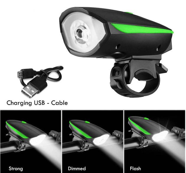 Rechargeable Bicycle LED Bright Light (1 Pc)