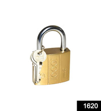 Durable steel padlock with key for securing gates and doors