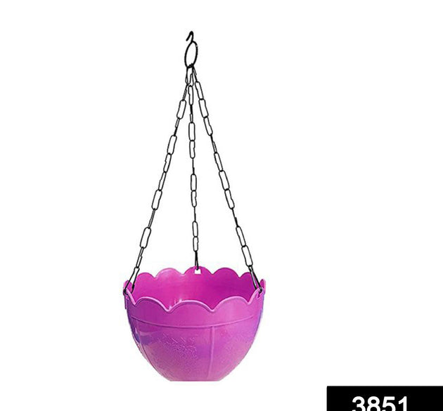 Flower pot with hanging chain