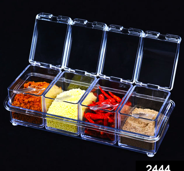 Acrylic spice rack with lids