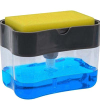 2-in-1 liquid soap dispenser with sponge holder