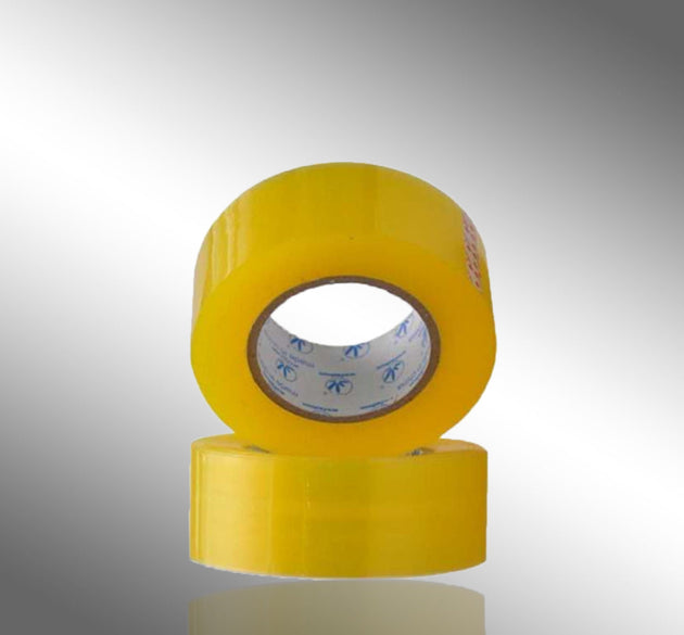 Transparent packing tape roll