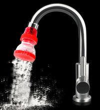 Plastic 360-degree shower head faucet, small and efficient.