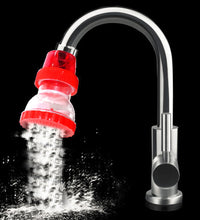 360-degree shower head faucet, large plastic design.