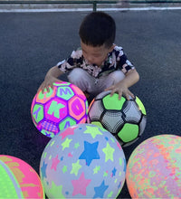 Bouncy LED stress ball for kids, demonstrating its bounce and fun features