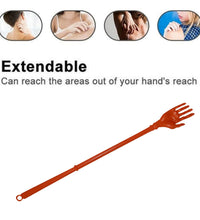 Itch relief back scratcher stick, plastic material.