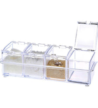 Acrylic spice rack with lids