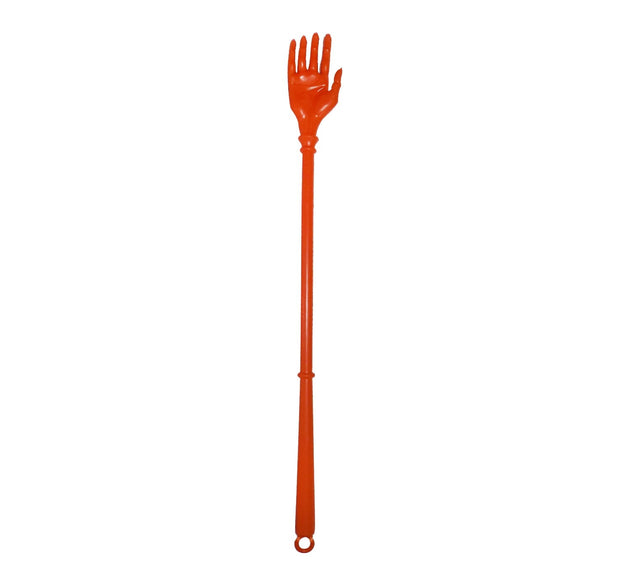 Plastic back scratcher, perfect for itching relief.