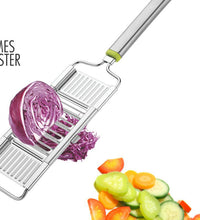 Versatile kitchen cutter and slicer with grater feature