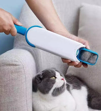 Pet hair remover with self-cleaning feature