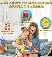 Learning study book with numbers and letters for young children