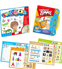 Musical learning study book with numbers and letters for kids