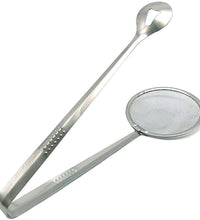 2-in-1 stainless steel filter spoon with clip, multi-functional.