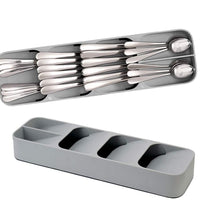 Cutlery tray box with compartments for organizing utensils and cutlery