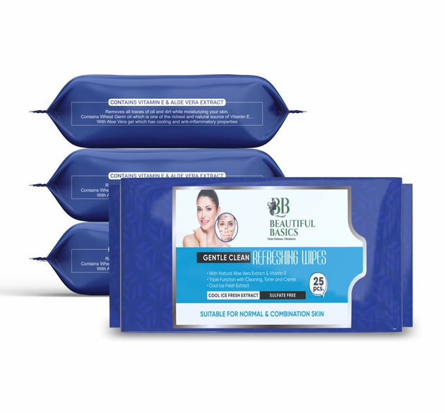 Refreshing Wet Wipes for Face | Facial Cleansing | Refreshing & Skin Hydration| Soothing for skin | pH Balance & Alcohol Free | Nourishing with Fruit extract | 25 Wipes