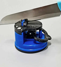 Kitchen knife sharpener with suction cup