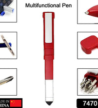 Portable tech tool pen with stylus and phone stand.