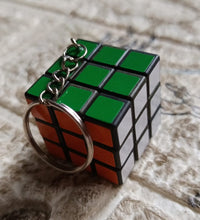 Mini cube puzzle, close-up with vivid colors, fun for kids