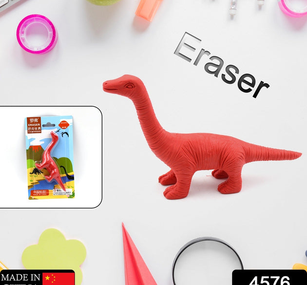 Dinosaur-shaped erasers set for kids