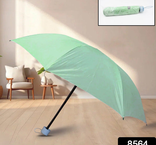 3 Fold Manual Open Umbrella | Windproof, Sunproof & Rainproof with Sturdy Steel Shaft | Easy to Hold & Carry | Umbrella for Women, Men & Kids (1 Pc)